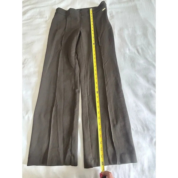 tahari womens pants green size 4 zipper on the side flat front - Picture 8 of 12
